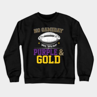 On Gameday Football We Wear Purple And Gold Leopard Crewneck Sweatshirt